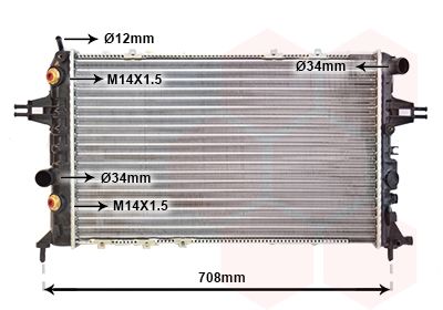 VAN WEZEL radiatorius, variklio aušinimas 37002253